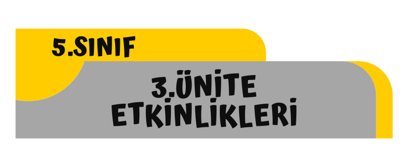5.Sınıf 3.Ünite Etkinlikleri
